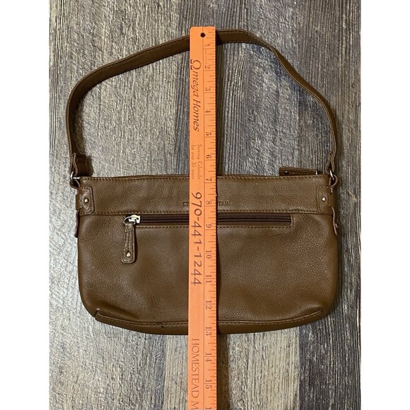 Stone Mountain Leather Shoulder Bag Purse Small Brown - Picture 8 of 10